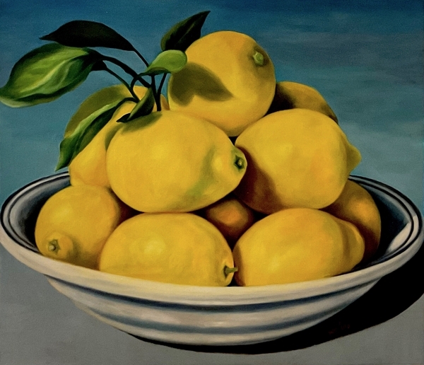 "Florida Lemons"  34x40  Oil on Canvas