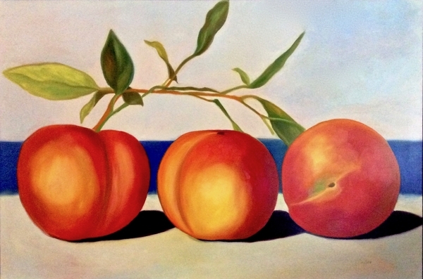 Three on the beach  48x32 oil canvas